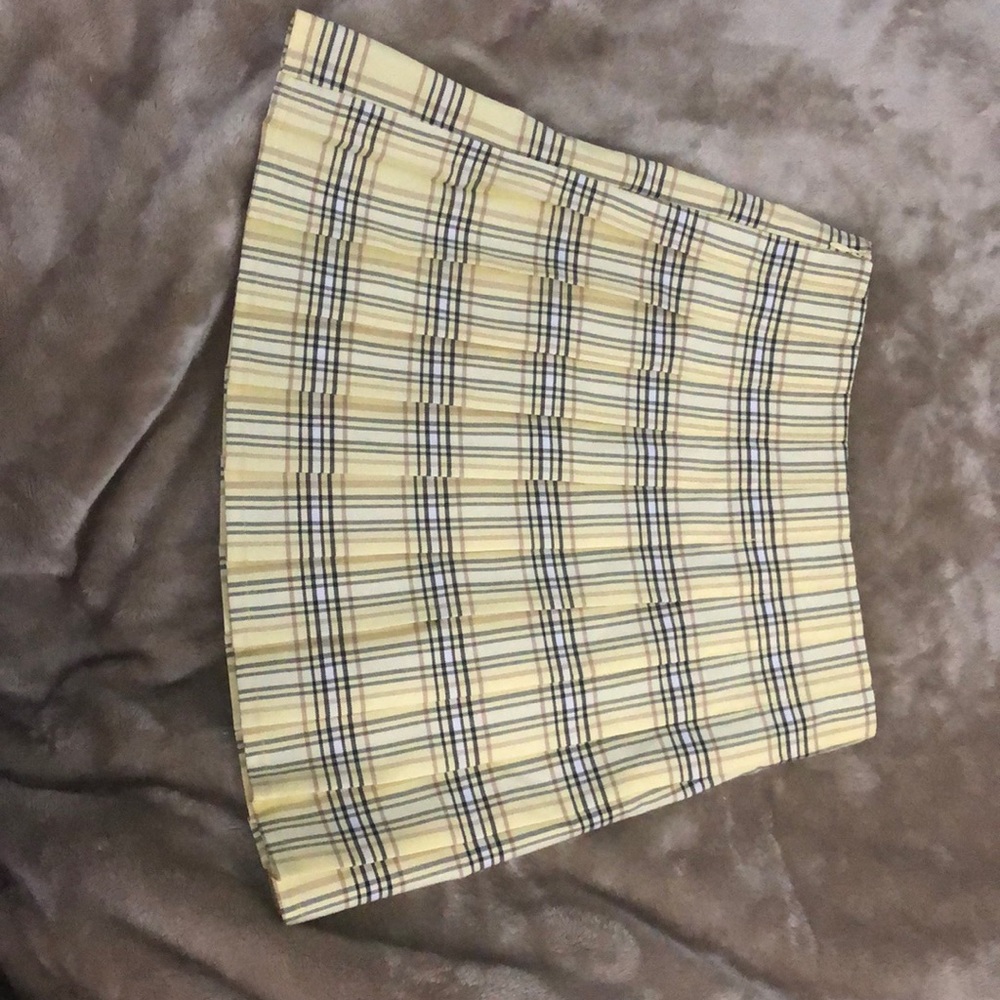 Yellow Plaid Skirt